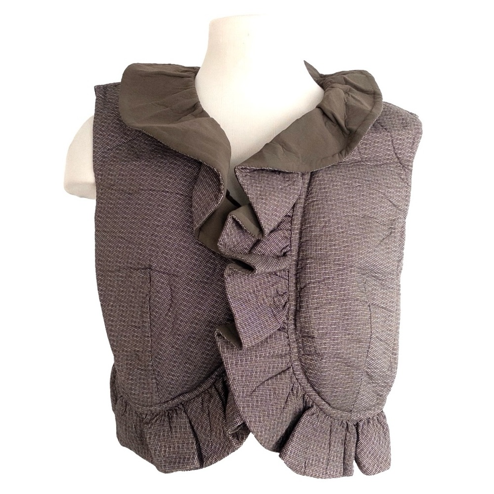 RARE Yves Saint Laurent Edition 24 Ruffled Scuba Vest size 36